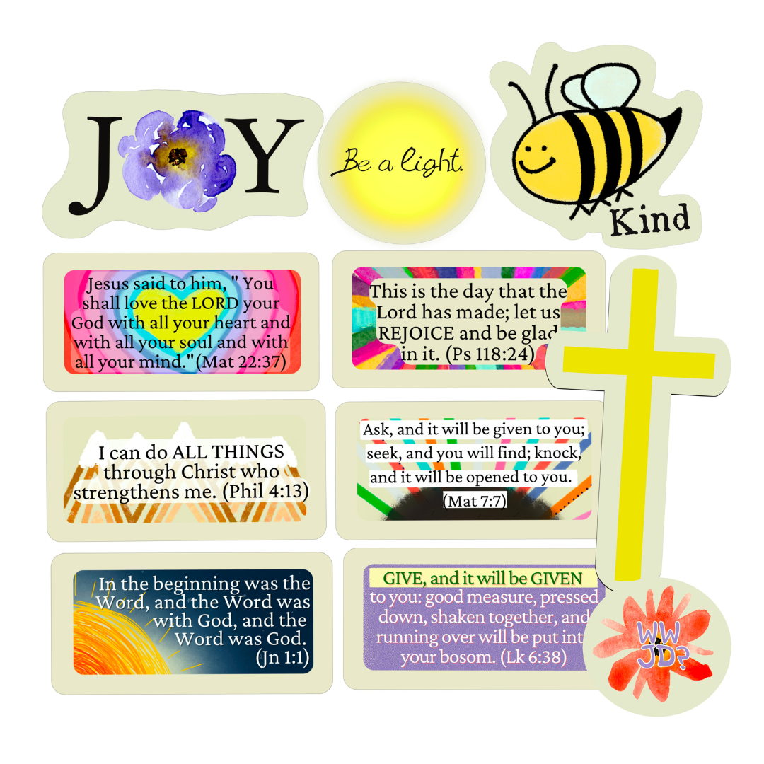 Edenia Bible Verse Stickers - Colorful Quality Christian Scripture